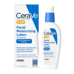 CeraVe AM Facial Moisturizing Lotion with SPF 30, Oil-Free Face Moisturizer with SPF, Formulated with Hyaluronic Acid