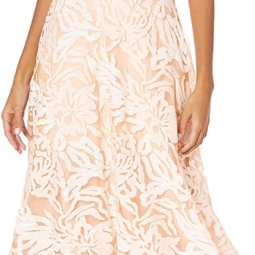 Dress the Population Womens Layla Sweetheart Fit and Flare Midi Dress, Off White, XX-Small US