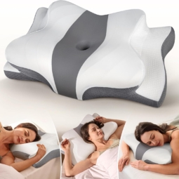 Cozyplayer True Cooling Cervical Neck Pillow for Pain Relief, Ergonomic Side Sleeper Pillow for Neck Support, Odorless Orthopedic Contour Memory Foam Pillows, Bed Pillow for Back Stomach Sleeper